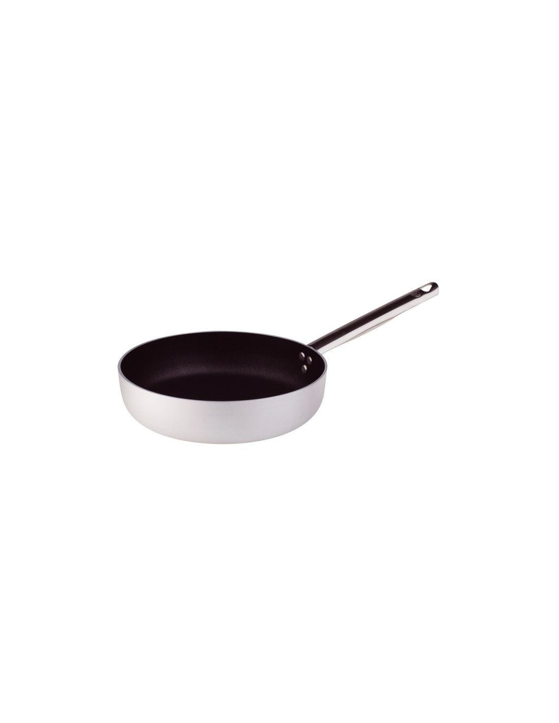 Sartén recta de aluminio antiadherente de 3 mm con mango, diámetro 28 cm