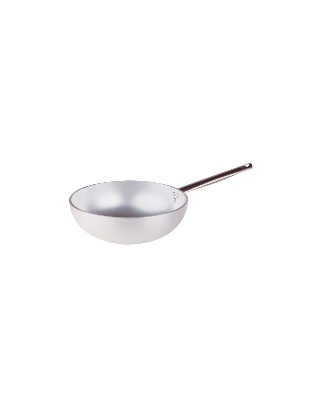 Wok radiante con fondo plano de aluminio de 5 mm, diámetro 32 cm