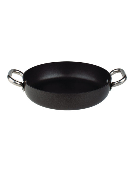 AGNELLI - 110SS32 - Cazuela de aluminio Alblack grosor 3 mm. - 32 cm. Ø x 6,5 cm. alt.