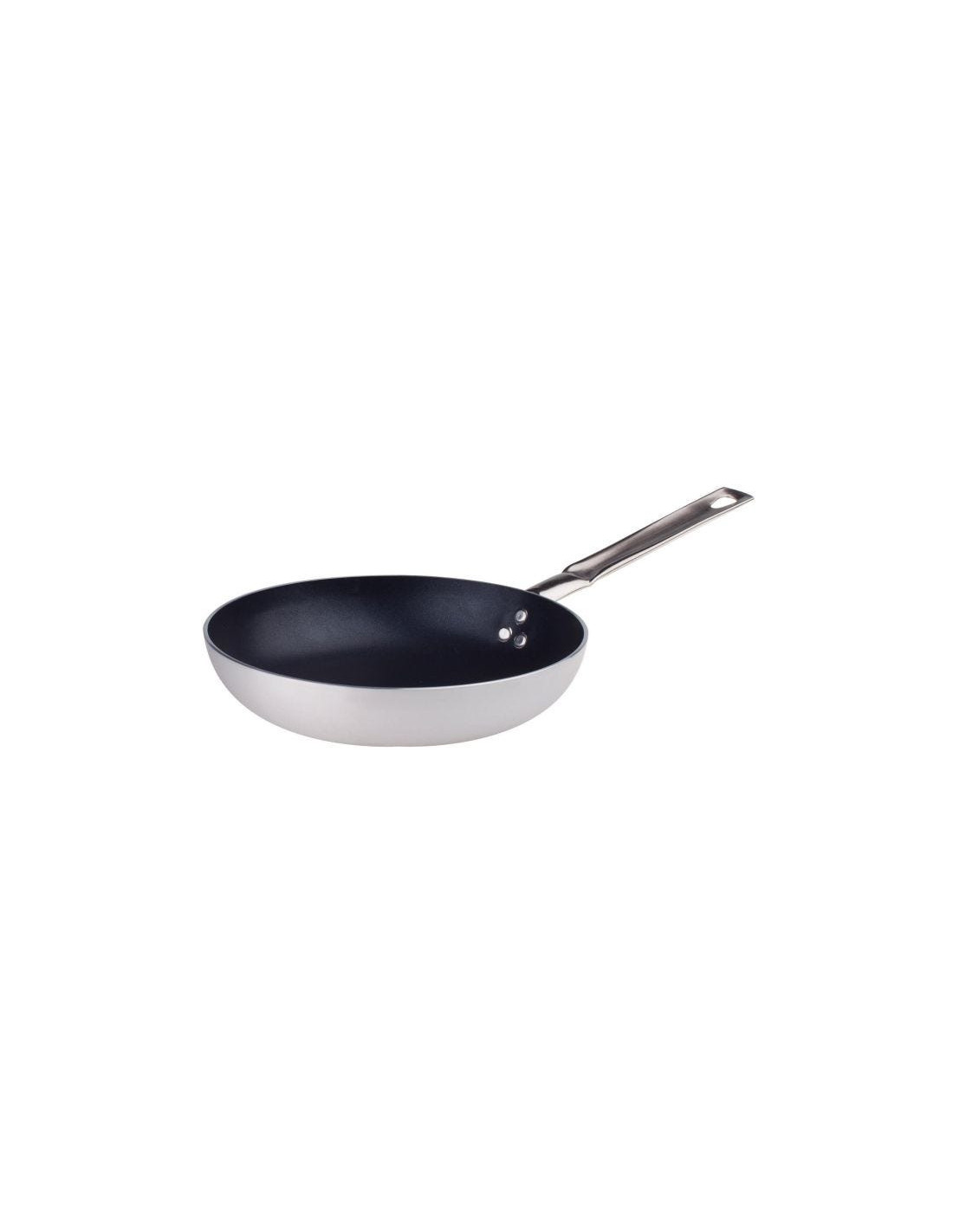 Sartén baja de aluminio antiadherente con mango de acero inoxidable, diámetro 36cm