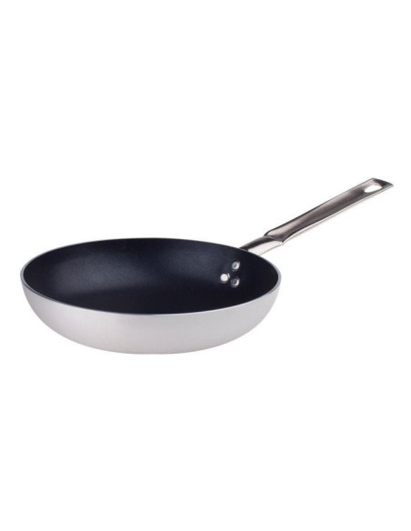 Sartén baja de aluminio antiadherente con mango de acero inoxidable, diámetro 28cm