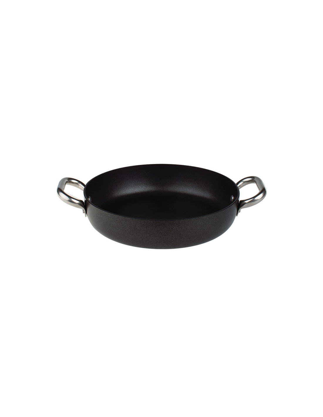 AGNELLI - 110SS36 - Cazuela de aluminio Alblack grosor 3 mm. - 36 cm. Ø x 7 cm. alt.