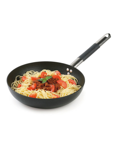 AGNELLI - 111BSSC28 - Sartén alta de aluminio Alblack grosor 3 mm. - 28 cm. Ø x 7 cm. alt.