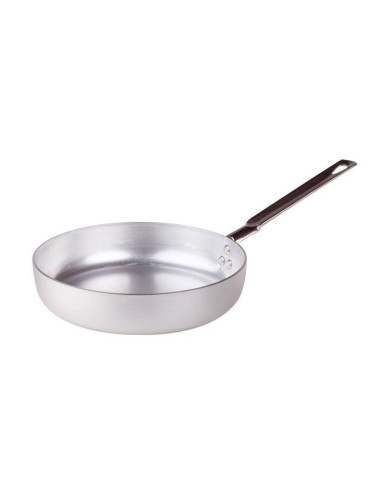 Sartén con mango de acero inoxidable, 2 mm de grosor, diámetro 24 cm.