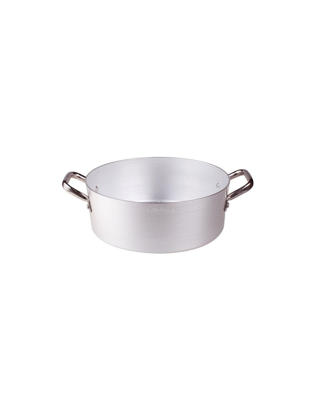 Cacerola baja con asas de acero inoxidable de 2 mm, diámetro 36 cm