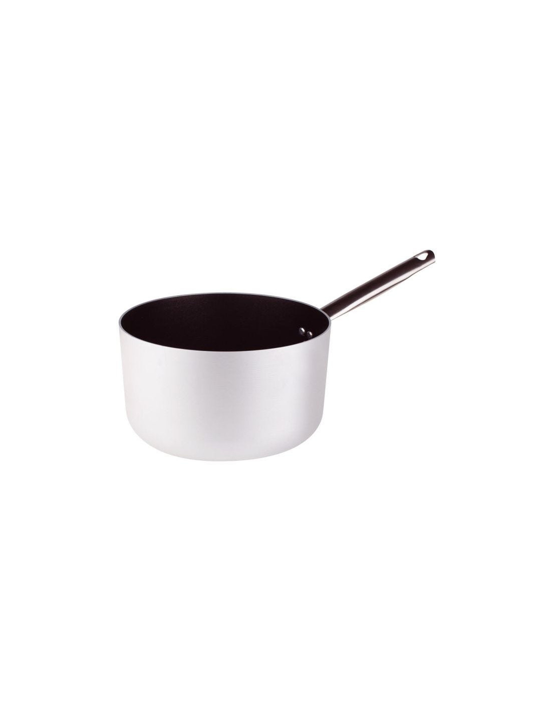 Cacerola de aluminio antiadherente de 3 mm con un asa, diámetro 24 cm