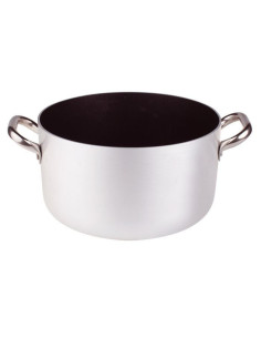 Cacerola de aluminio antiadherente de 3 mm, dos asas, diámetro 18 cm