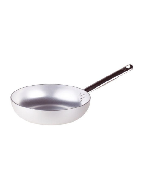 Sartén de aluminio de 3 mm de espesor con mango, 22 cm de diámetro