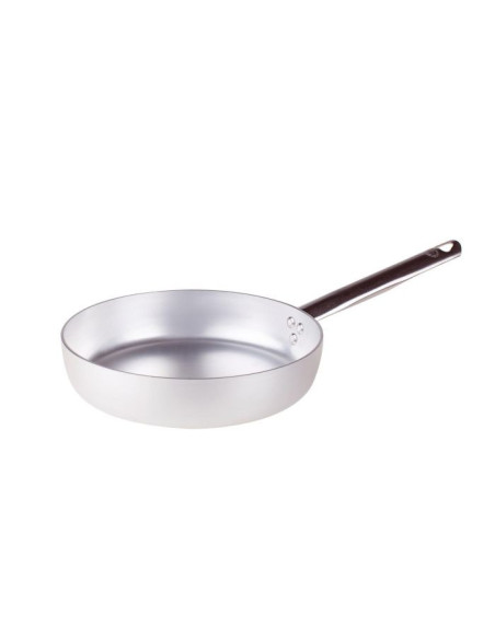 Sartén recta de aluminio de 3 mm con asa, 32 cm de diámetro