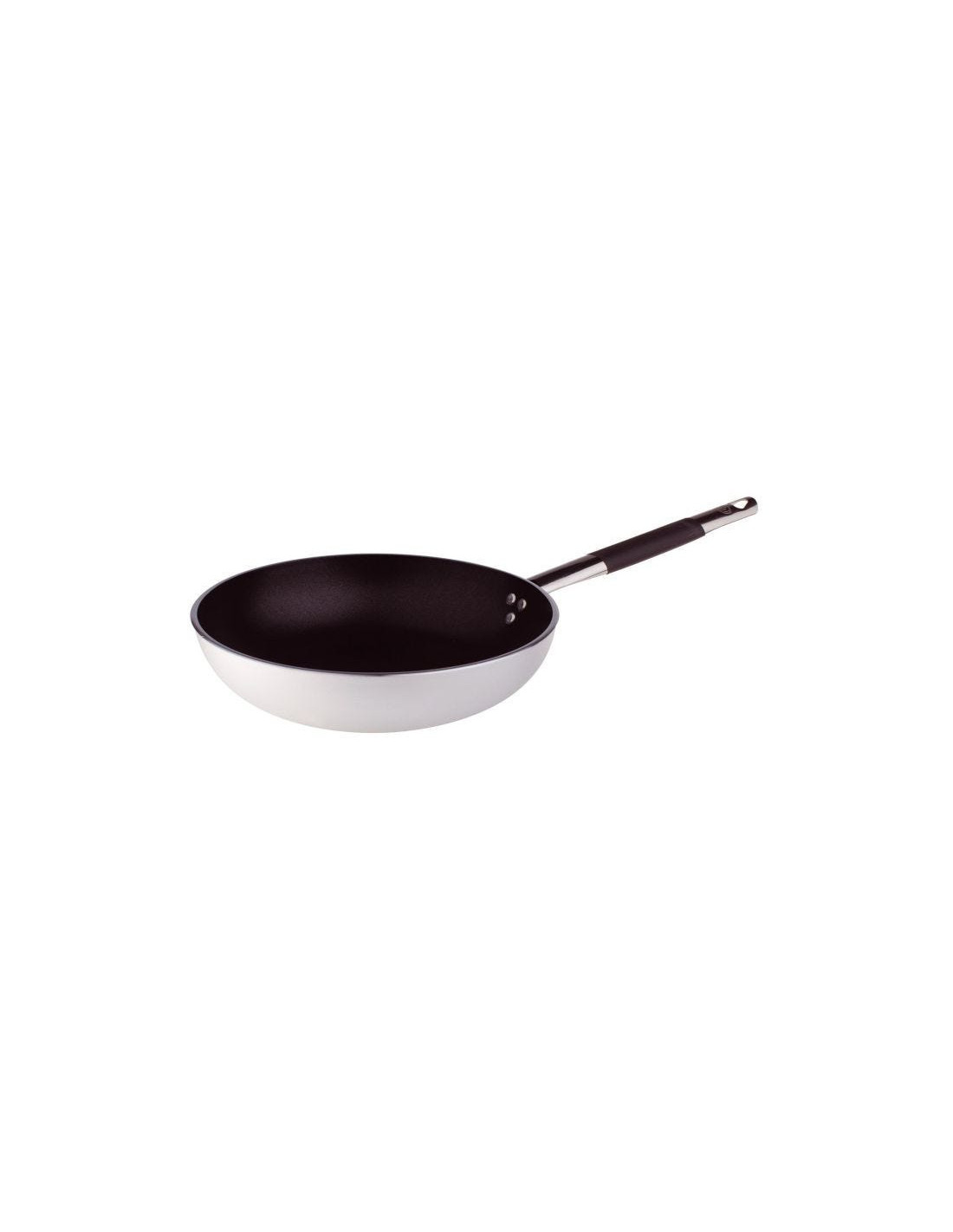 Sartén acampanada de aluminio antiadherente de 5 mm con mango frío, diámetro 24 cm