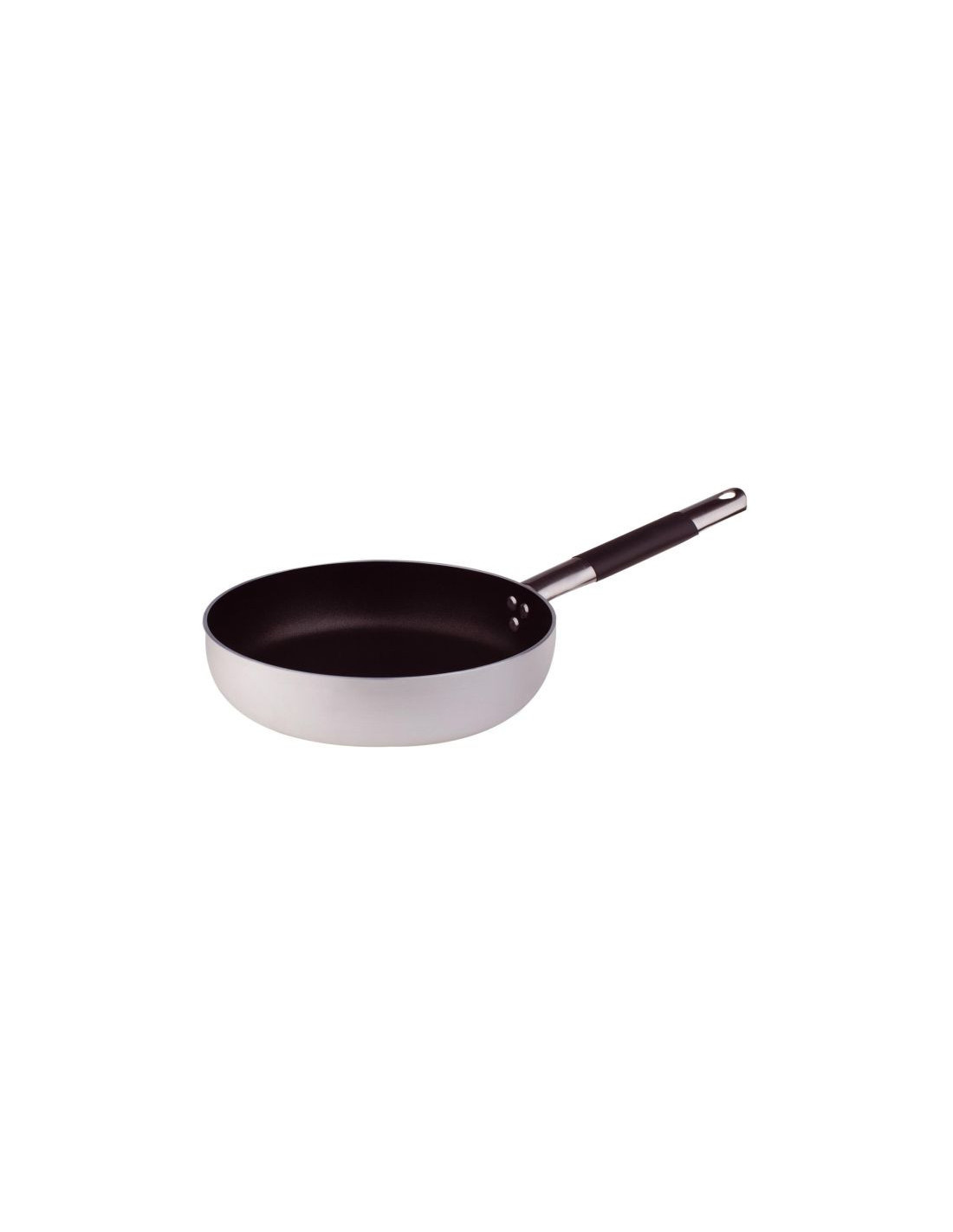 Sartén recta de aluminio antiadherente de 3 mm con mango frío, diámetro 24 cm