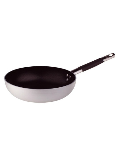 Sartén acampanada de aluminio antiadherente de 3 mm con mango frío, diámetro 32 cm