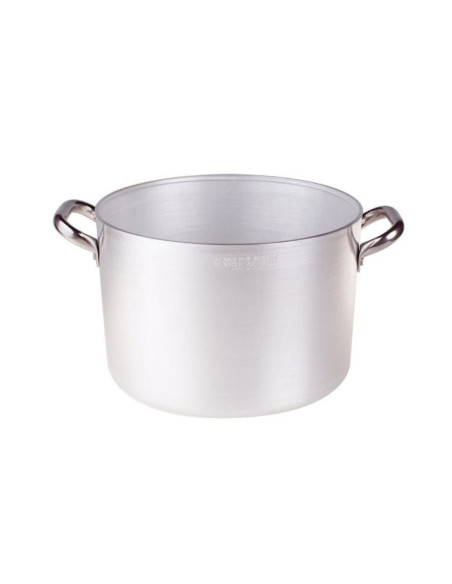 Cacerola muy alta de aluminio de 3mm con dos asas, diámetro 22cm