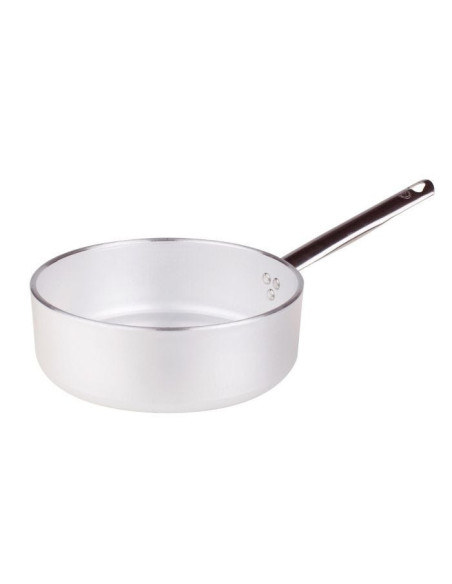Cacerola radiante baja de aluminio de 5 mm con un asa, diámetro 24 cm