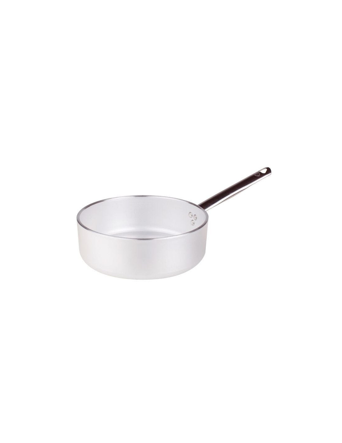 Cacerola radiante baja de aluminio de 5 mm con un asa, diámetro 24 cm