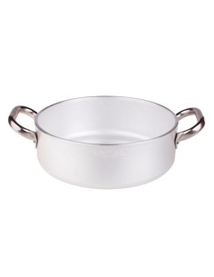 Cacerola baja radiante en aluminio de 5mm con dos asas, diámetro 20cm