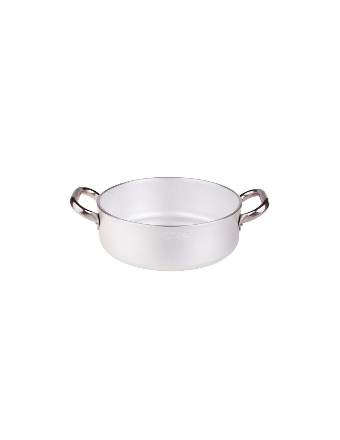 Cacerola baja radiante en aluminio de 5mm con dos asas, diámetro 20cm