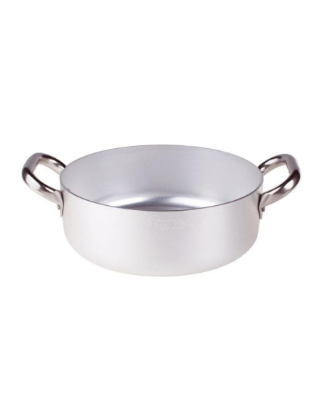 Cacerola baja de aluminio de 3mm con dos asas, diámetro 32cm