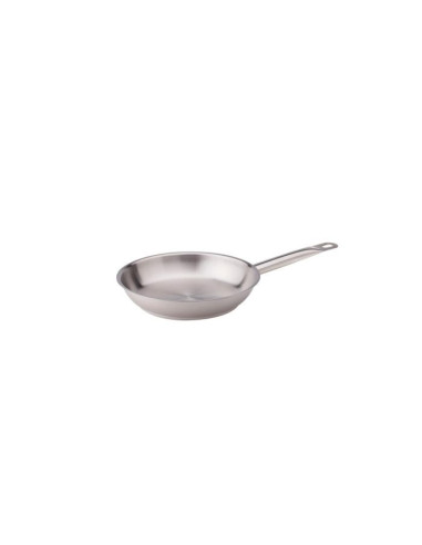 Sartén de acero inoxidable para inducción con mango tubular de acero inoxidable, diámetro 20cm