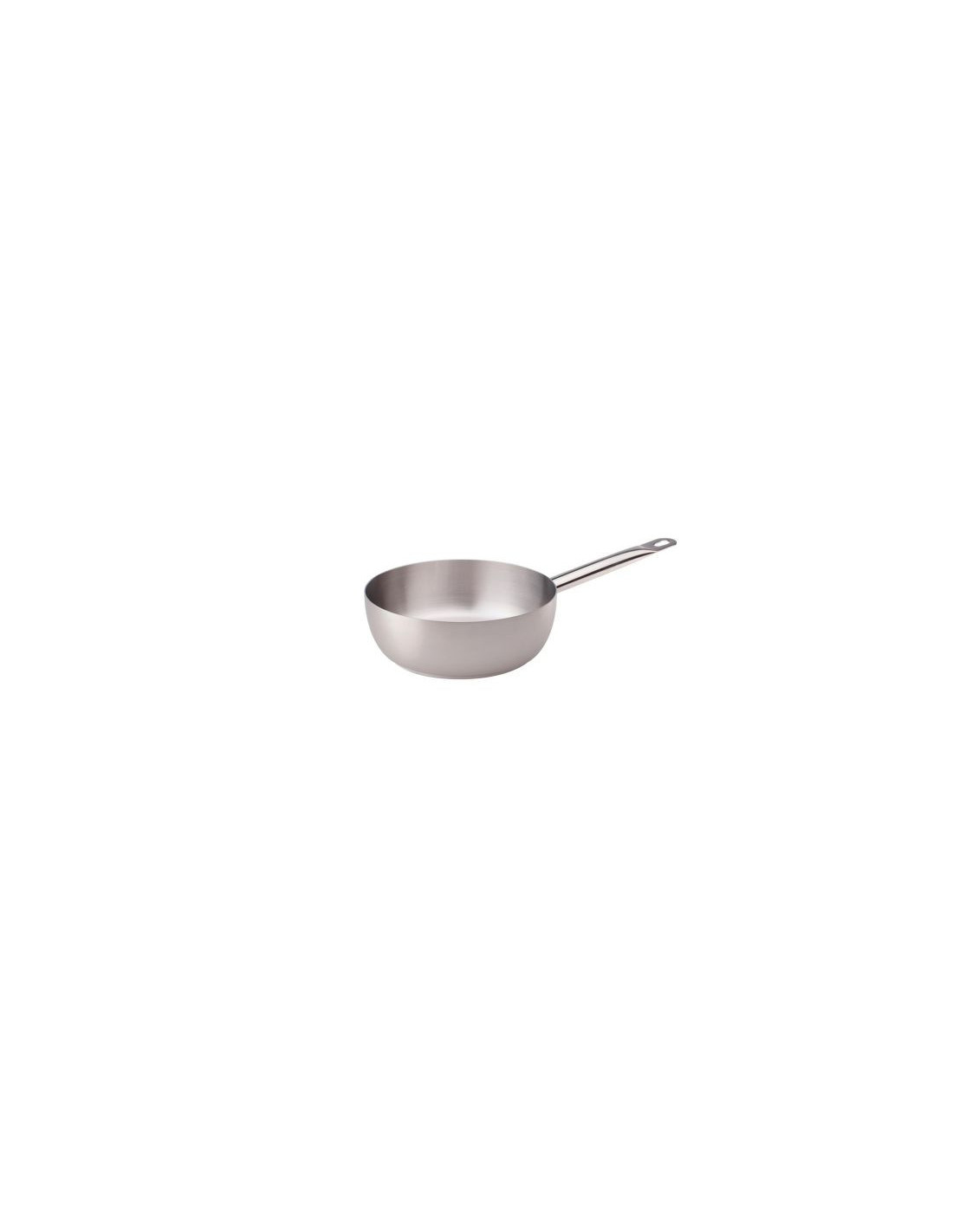 Cacerola cónica de acero inoxidable para inducción, un asa, diámetro 20cm