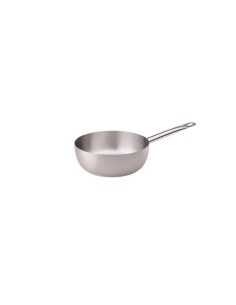Cacerola cónica de acero inoxidable para inducción, un asa, diámetro 16cm