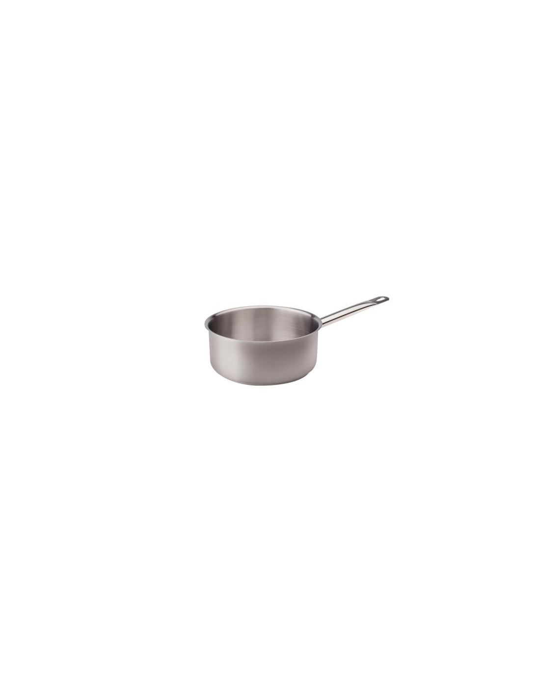 Cacerola baja de acero inoxidable para inducción, un asa, diámetro 20cm