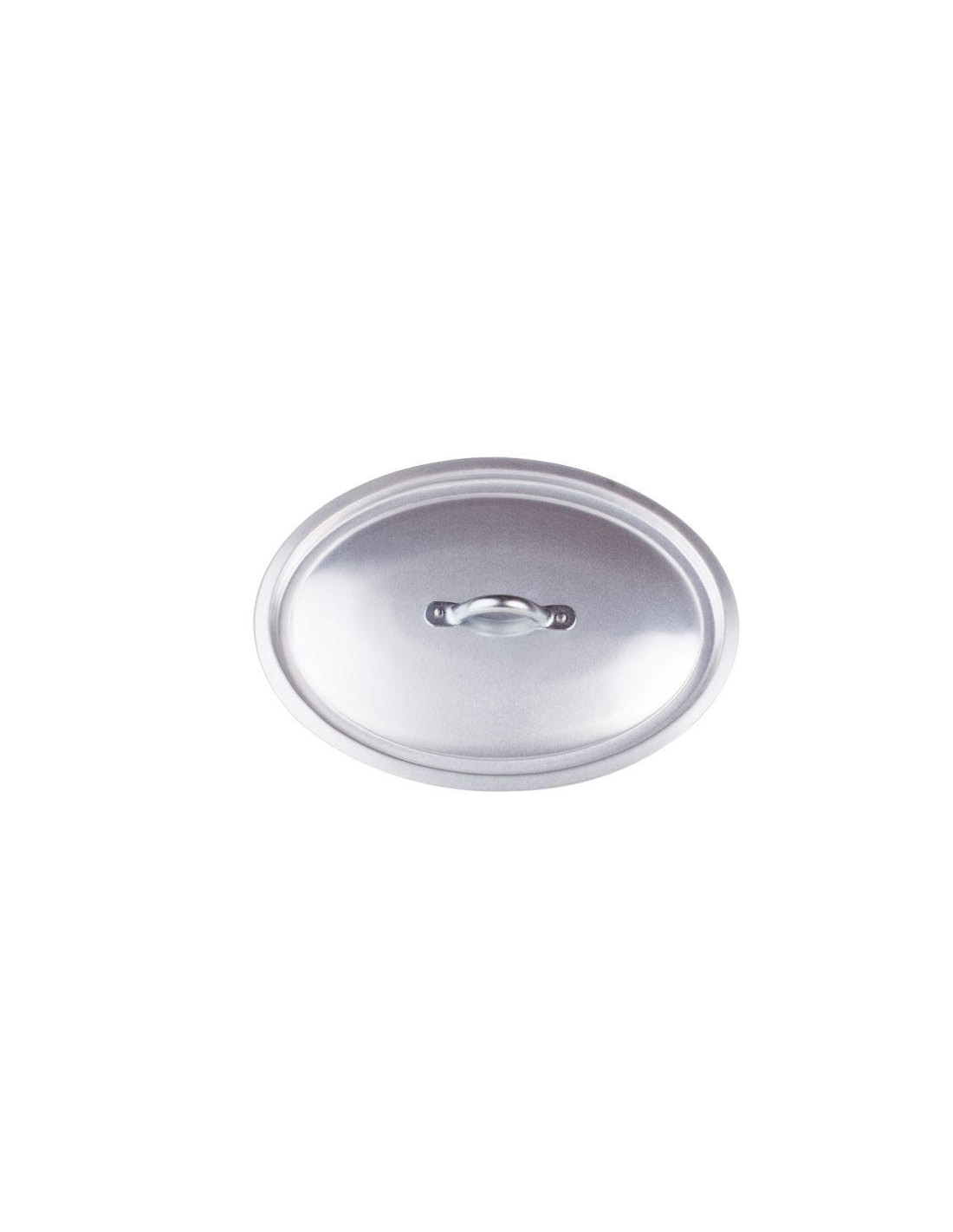 Tapa ovalada de aluminio de 3 mm con puente, diámetro 36 cm