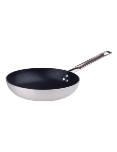 Sartén baja de aluminio antiadherente con mango de acero inoxidable, diámetro 40 cm.