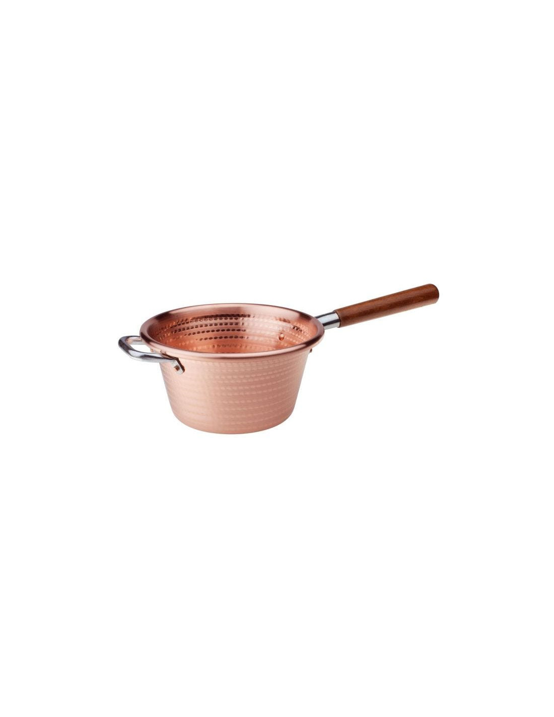Olla de cobre con mango de madera, diámetro 24 cm