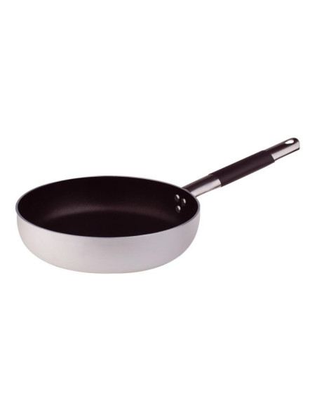 Sartén recta de aluminio antiadherente de 3 mm con mango frío, diámetro 28 cm