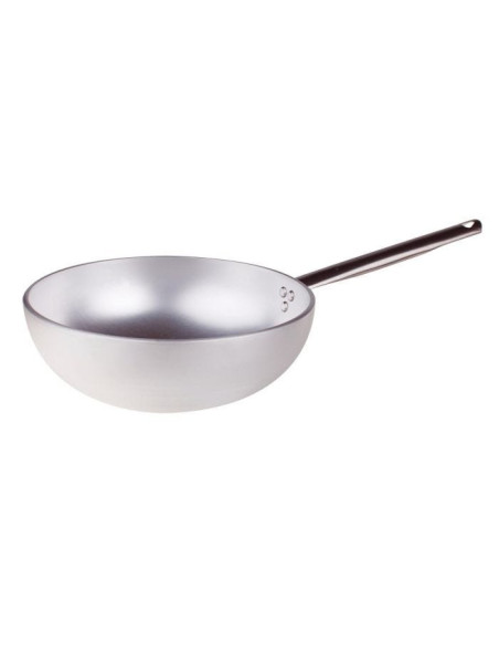 Wok radiante con fondo acampanado de 5 mm en aluminio, diámetro 32 cm