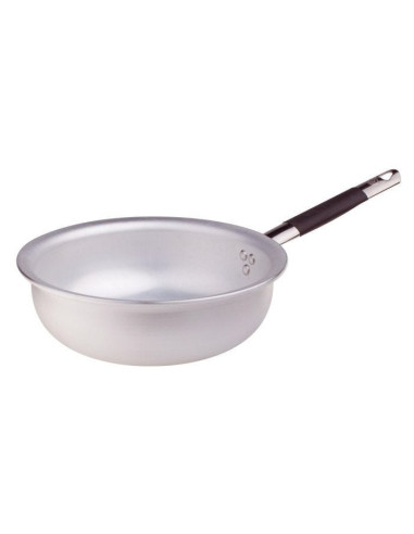 Sartén radiante mantecare para pasta y arroz en aluminio de 5 mm con mango cool, diámetro 32 cm