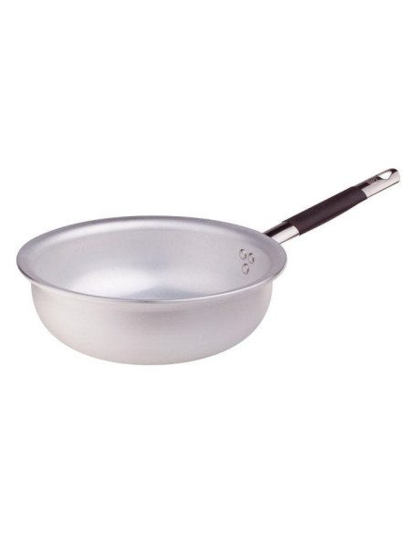 Sartén radiante mantecare para pasta y arroz en aluminio de 5 mm con mango cool, diámetro 32 cm