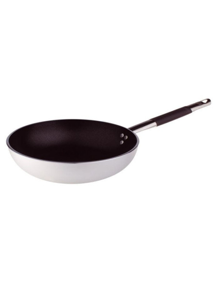 Sartén acampanada de aluminio antiadherente de 5 mm con mango frío, diámetro 32 cm
