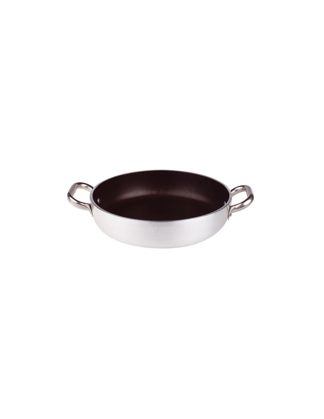 Sartén de aluminio antiadherente de 5 mm, dos asas, diámetro 36 cm