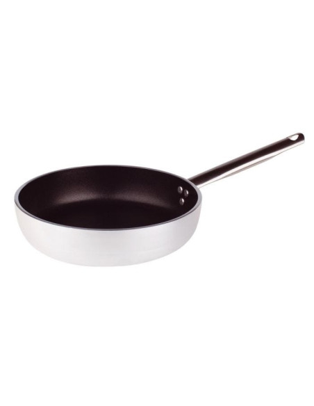 Sartén recta de aluminio antiadherente de 5 mm con mango, diámetro 40 cm
