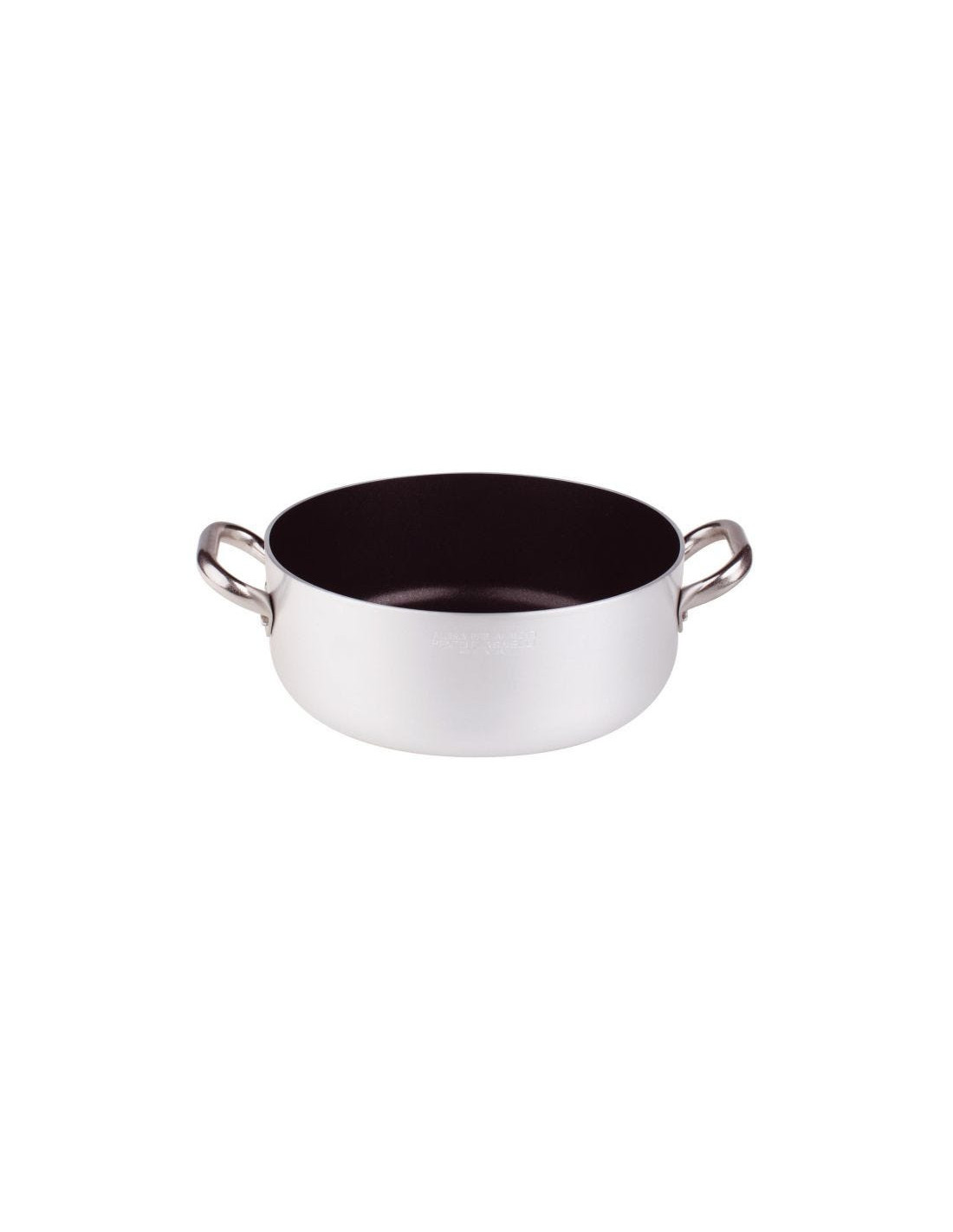 Cacerola baja de aluminio antiadherente de 3 mm con dos asas, diámetro 36 cm