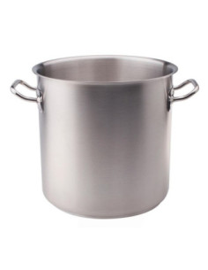 Olla alta de acero inoxidable para inducción, dos asas, diámetro 28cm
