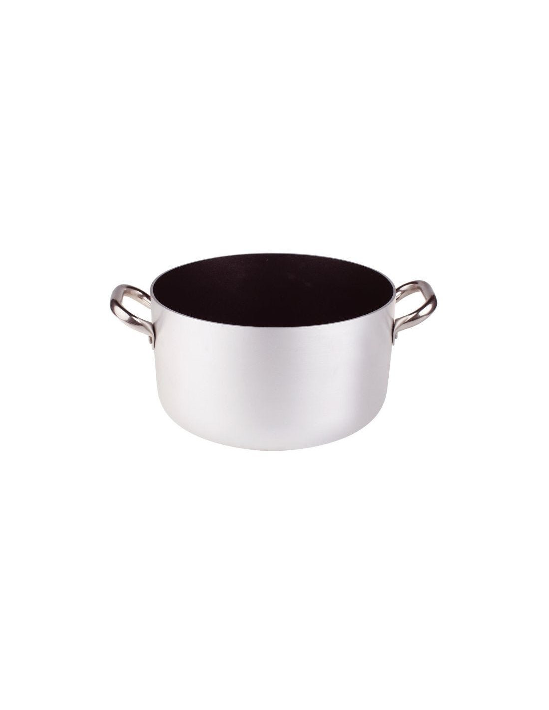 Cacerola de aluminio antiadherente de 3 mm, dos asas, diámetro 45 cm