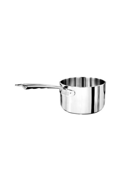 Cacerola alta Alu-inox 5 capas pulido, para inducción con un mango, diámetro 16cm