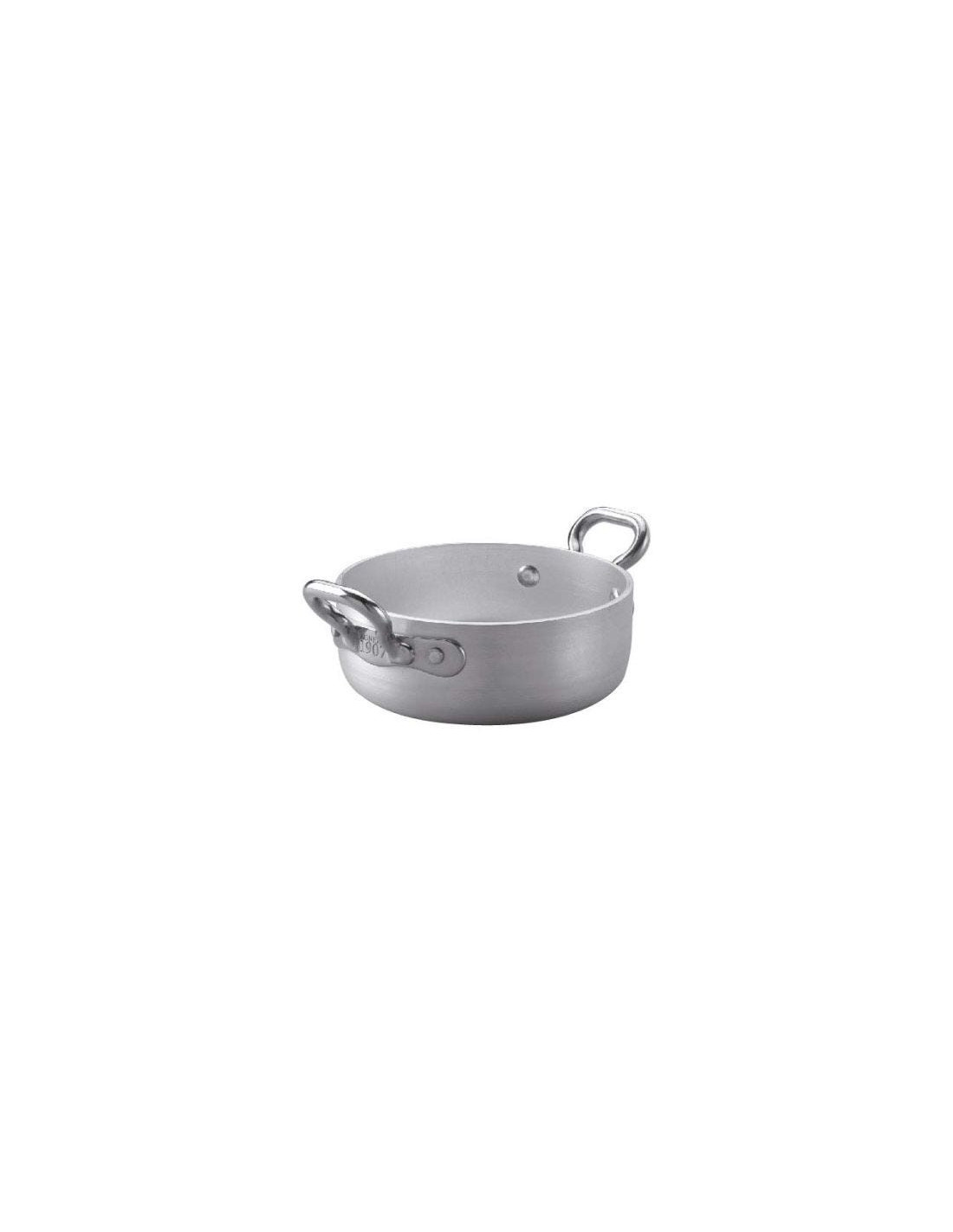 Cacerola baja de aluminio de 1932, 2 asas, diámetro 14 cm.