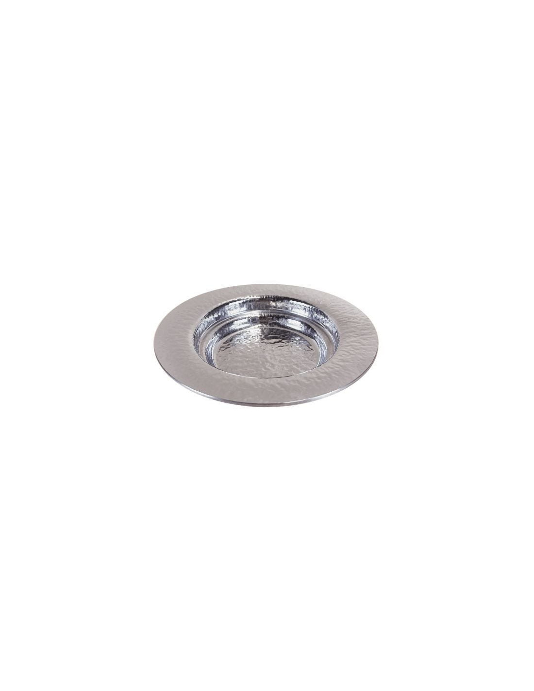 Mini placa de aluminio martillado, diámetro 8,8 cm