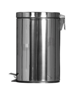 PROBBAX - SO-6020-MSSTL - Papelera de pedal - 29,6 cm Ø x 44,5 c