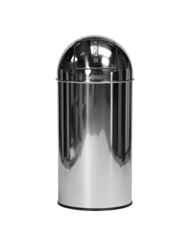 PROBBAX - PB-3140-MSSTL - Papelera redonda con tapa de presión |