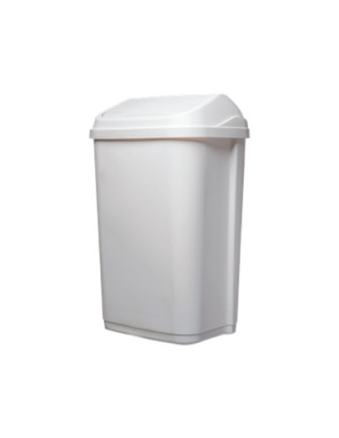 PROBBAX - ST-0210-WHT - Papelera con tapa basculante - 10 L de capacidad - 24,6 x 19,8 x 37,3 cm - Blanco