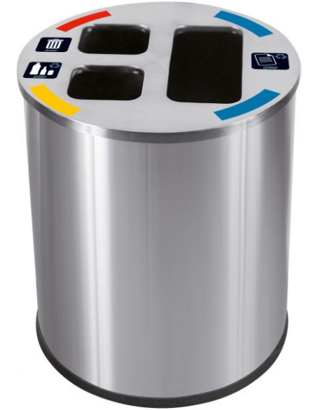 Probbax Contenedor de separación de residuos 40L - 3 compartimentos