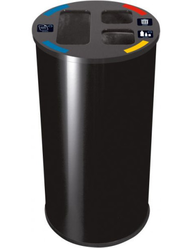 Probbax Contenedor de separación de residuos 60L - 3 compartimentos