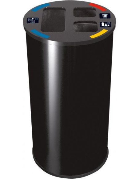 Probbax Contenedor de separación de residuos 60L - 3 compartimentos