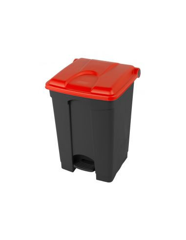 Probbax Contenedor de 30L más del 50% reciclado tapa roja