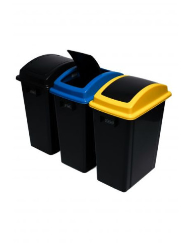Probbax Contenedor con tapa abatible de 40L